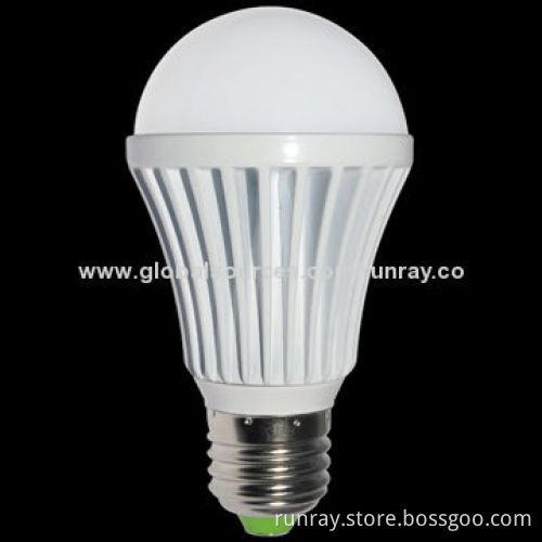 5W LED Globe Bulb, 80-110lm/W, Made of Plastic, 85-265V AC/12V DC, Easy Installation, Good Heat-sinkNew